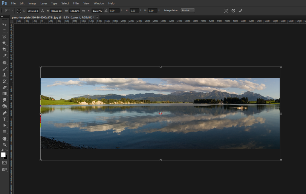 Replace with the new image you want it as a panorama