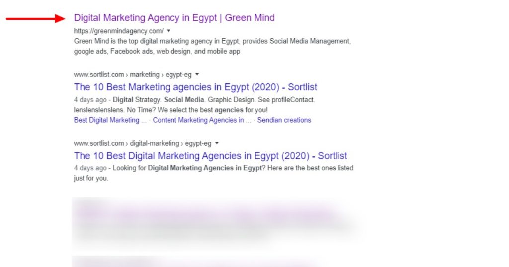 Green Mind digital marketing agency The top Search results in Google