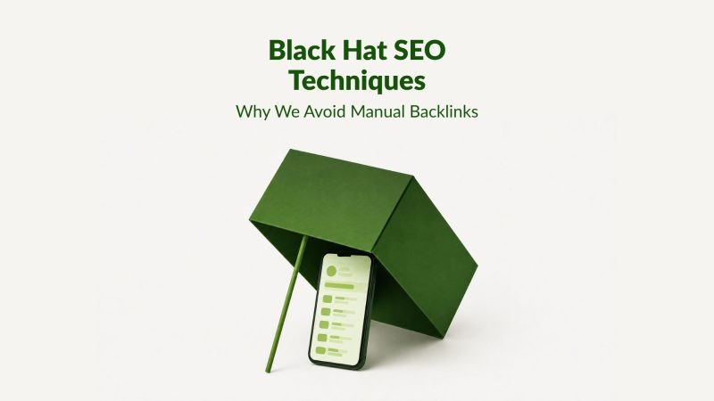 Black Hat SEO Techniques: Why We Avoid Manual Backlinks