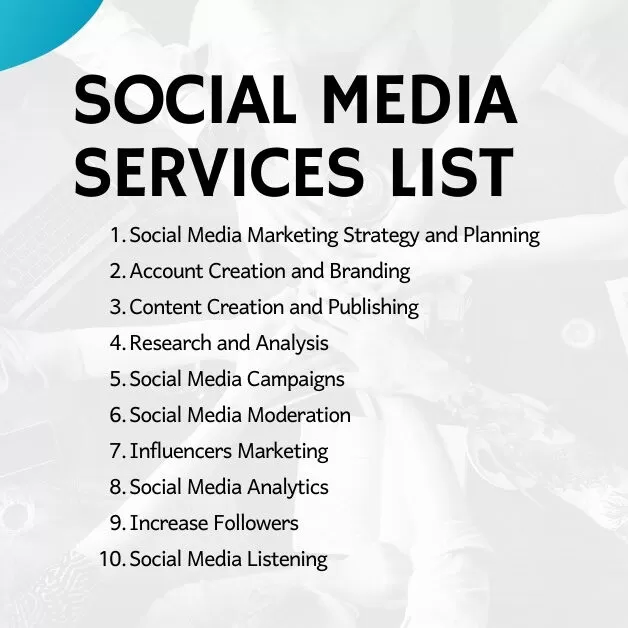 Social Media Services List